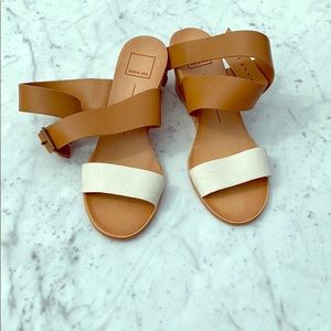 Dolce vita wooden wedge wrap shoe